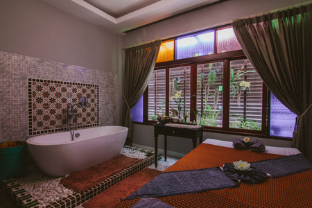 Chiang Rai, Thailand - April 16, 2016: Baan Chonsuwana spa treatment centre in Chiang Rai.のeditorial素材