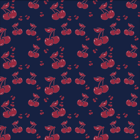 Seamless Cherry Pattern (vector)のイラスト素材