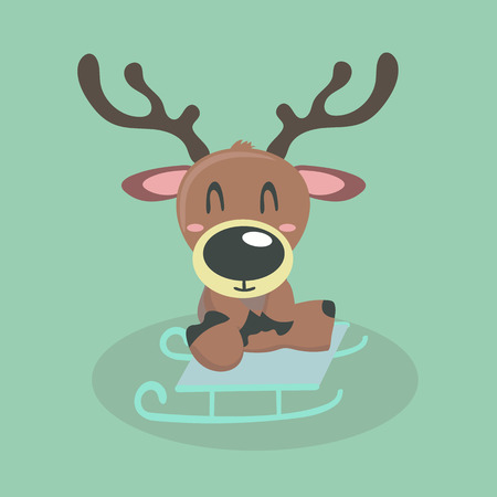 Happiest reindeerのイラスト素材