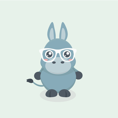 Cute donkey cartoon.のイラスト素材