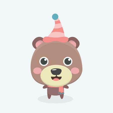 Cute baby bear cartoon.のイラスト素材
