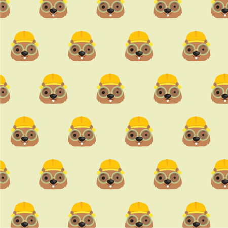 Cute mole vector seamless pattern illustration.のイラスト素材