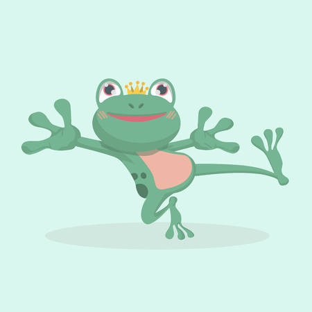 Little frog. Vector illustration of a cute little frog.のイラスト素材