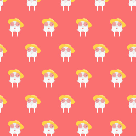 Seamless vector background with sea lions.のイラスト素材