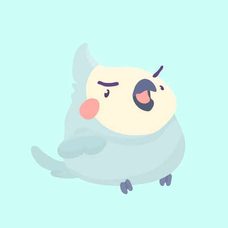 Cute parrot bird cartoon.のイラスト素材