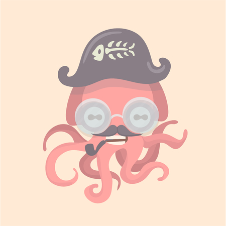 Cute octopus cartoon.のイラスト素材