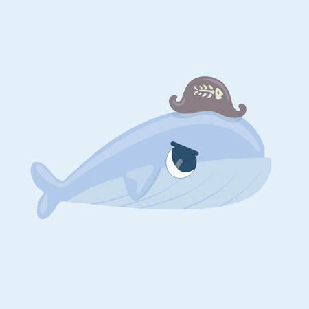 Cute baby whale.のイラスト素材