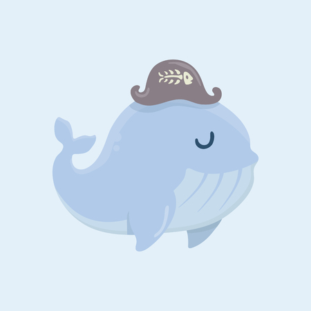Cute baby whale.のイラスト素材