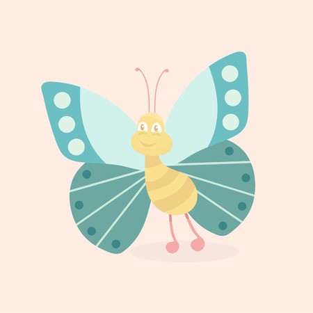 Cartoon Butterfly Character.のイラスト素材