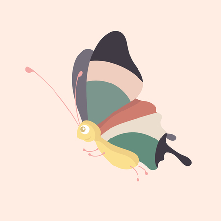 Cartoon Butterfly Character.のイラスト素材