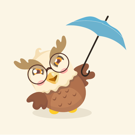 Cute cartoon hawk vector illustration.のイラスト素材