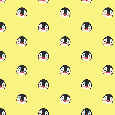 Pattern with penguins color flat icon.のイラスト素材