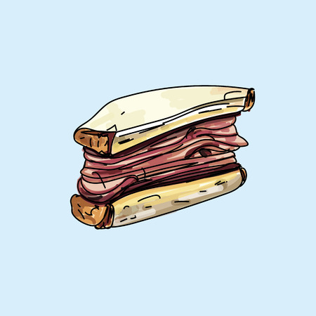 Vector Sandwich illustration.のイラスト素材