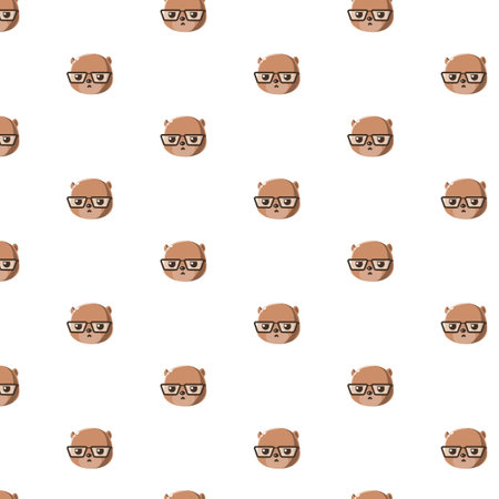 beavers pattern on white background.のイラスト素材