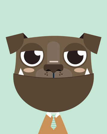 Cute Pitbull dog.Childish print for nursery,kids apparel,poster,postcard.&#xA;のイラスト素材