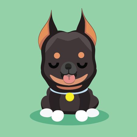 Dog beauceron cartoon vector illustration.のイラスト素材