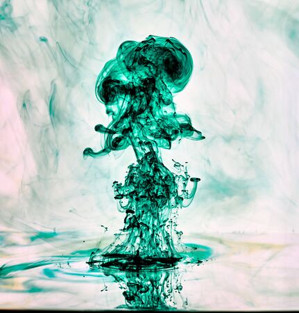 The colorful ink into the water while in motion,  Abstract, background, Wallpaper, Concept artの写真素材