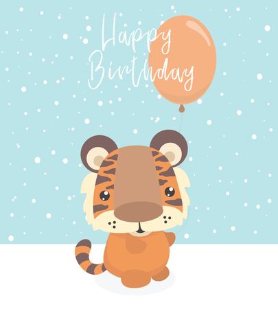 Greeting card with animals vector illustration.のイラスト素材