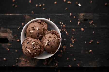Homemade Organic Chocolate Ice Cream.
の写真素材