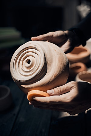 workshop production of ceramic tableware finished products