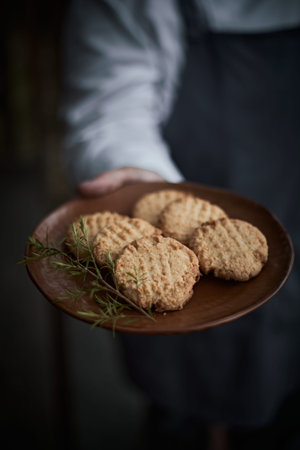 Healthy vegan homemade coconut cookies