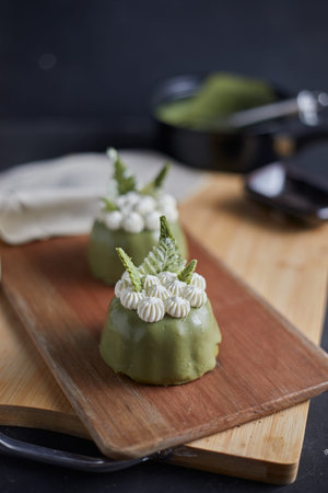 delicious Matcha cake made from green tea