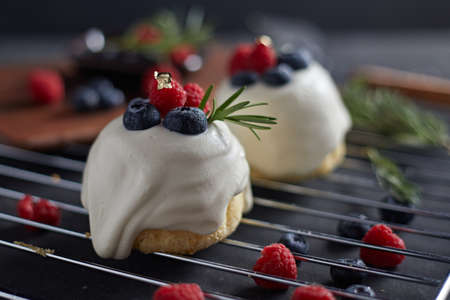 homemake mix berry colorful cake.の写真素材