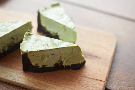 delicious Matcha cake made from green teaの写真素材