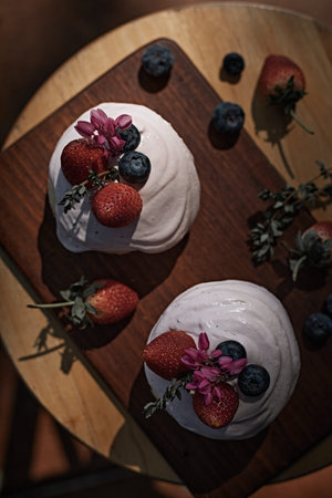 homemade fruit cake with stawberry