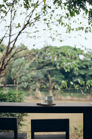 Close up Green tea  crepes with vanilla ice cream.の写真素材