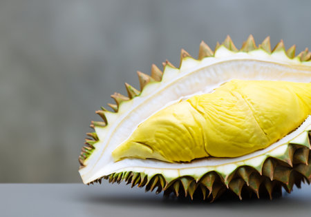 Opened Durian ,selective focusの素材