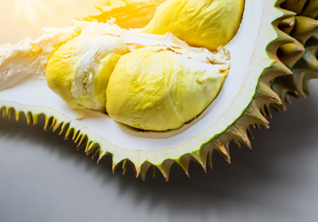 Opened Durian ,selective focusの素材
