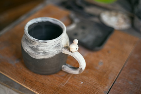 Ceramic workshop. The process of creating pottery.Â 