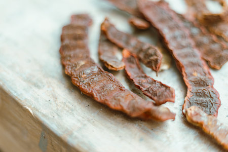 Close up Acacia concinna, traditional herb in Thailandの写真素材