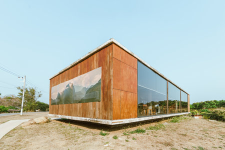 Modern cafe exterior with glass windowsÂ in Chiang dao ,Thailandの写真素材