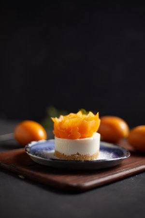 marian plum cheese pieの写真素材