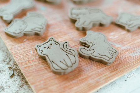 Clay pottery ceramic Products,The process of creating pottery.Â の写真素材