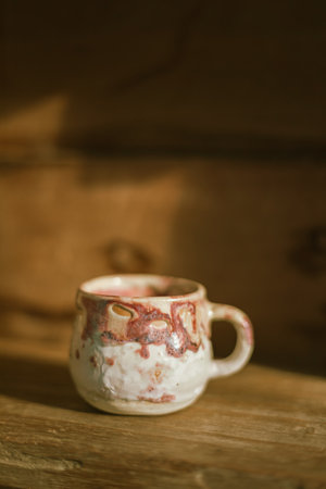 Ceramic products on blur backgroundの写真素材