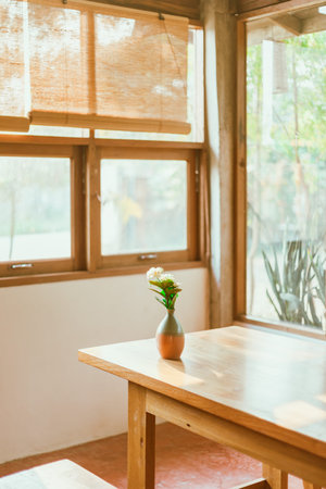 Close up furniture in cozy home