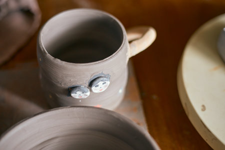 The process of creating pottery.の写真素材
