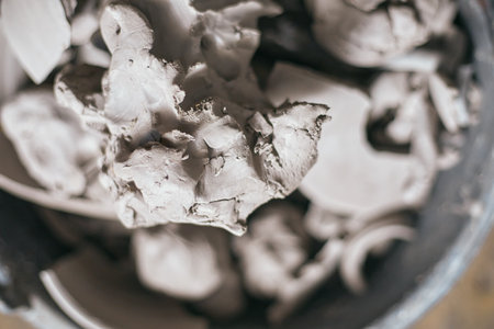 Clay material for craft. natural clay texture background.の写真素材