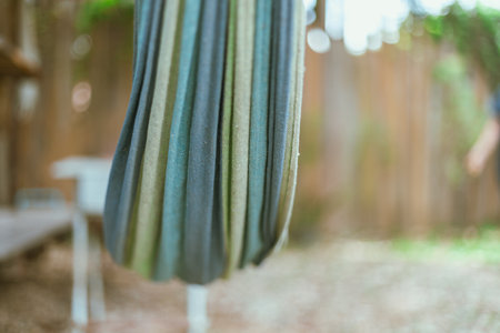 Close up cozy hammock , selective focusの写真素材