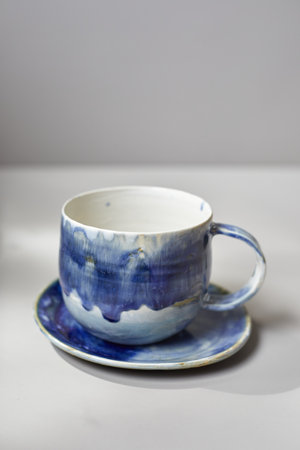 Set of Ceramic, stylish tableware, table decor and food menu concept.の写真素材