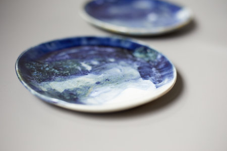 Set of Ceramic, stylish tableware, table decor and food menu concept.の写真素材