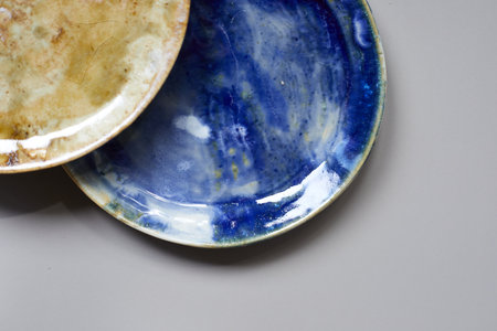 Set of Ceramic, stylish tableware, table decor and food menu concept.の写真素材