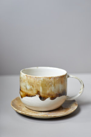 Set of Ceramic, stylish tableware, table decor and food menu concept.の写真素材