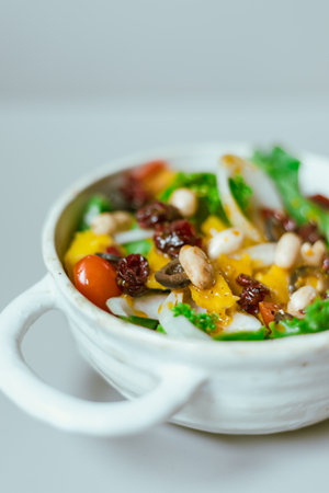 Close up Delicious fruit salad and different fruits, healthy food conceptの写真素材