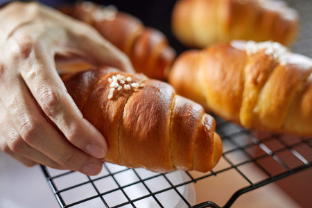 Homemade Japanese Croissant Shaped Salty Buttery Bread (Shio Pan)