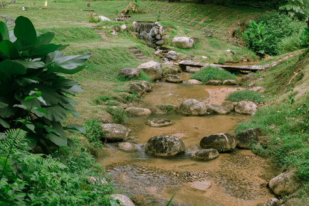 Nang Lae Nai Waterfall, Chiang Rai, Thailandの写真素材