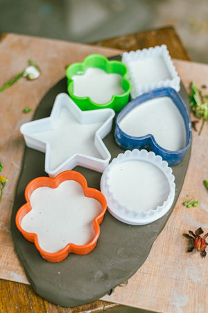 Ceramic workshop. The process of creating pottery.Â の写真素材